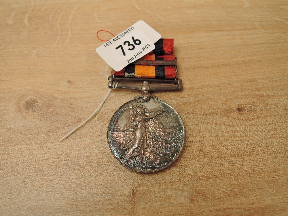A Queen's South Africa Medal with two clasps, Cape Colony and Orange Free State to 2566 PTE.T. - Image 2 of 4