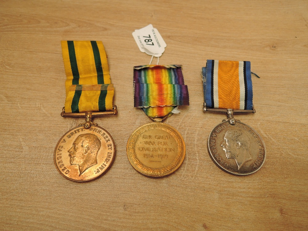 A WWI Territorial Force War Medal to 1412 PTE.J.JOHNSON.R.A.M.C and War & Victory Medals to 1412 A. - Image 2 of 4