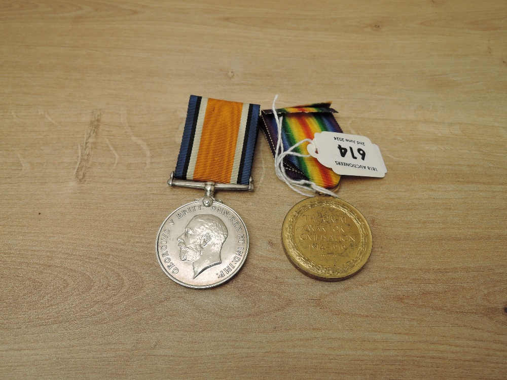 A WWI Medal Pair, War & Victory Medals to 204457 PTE.J.FOY.L.POOL.R, both with ribbons, Killed in - Image 2 of 4