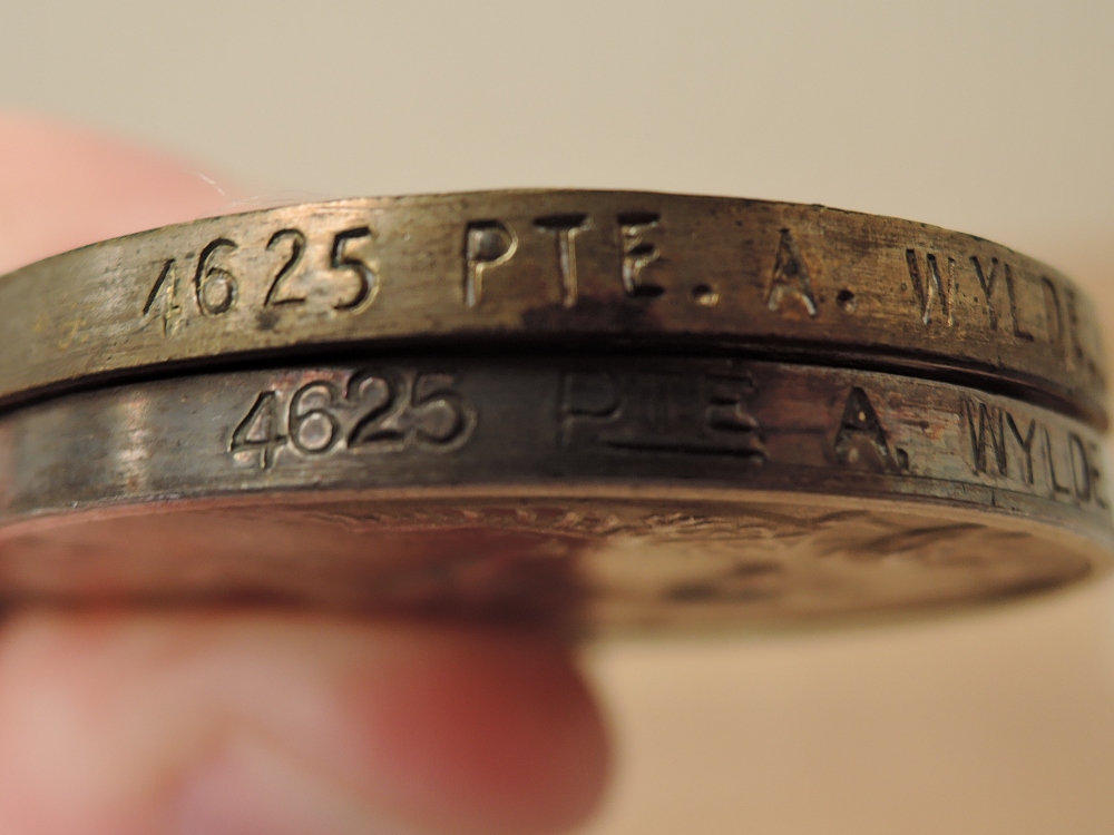 Two Pairs of WWI Medals, War & Victory Medals to 63112 PTE.A.WYLDE.L/POOL.R and 4625 PTE.A.WLYDE. - Image 5 of 6