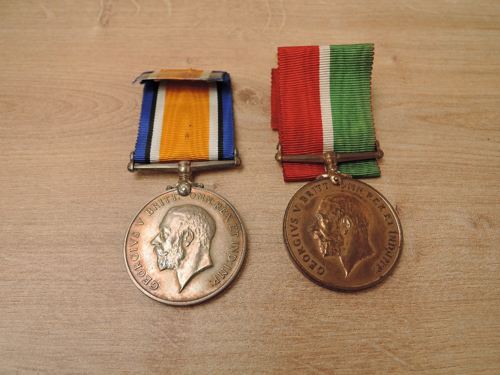 A WWI Medal Pair, War Medal and Merchant Navy Medal to Charles Gordon, said to be Canadian - Image 2 of 3