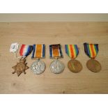 A Five WWI Medal Group, 1914 Star to 3457 PTE.P.SEGRAVE 10/LPOOL.R, War & Victory Medals to LIEUT