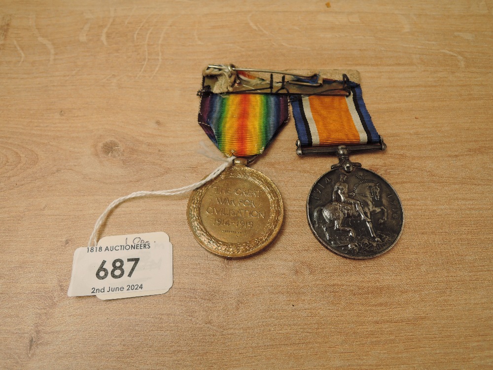 A WWI Pair, War & Victory Medals to M.5570 E.EAMES.ACT.E.R.A.4.RN - Image 2 of 4