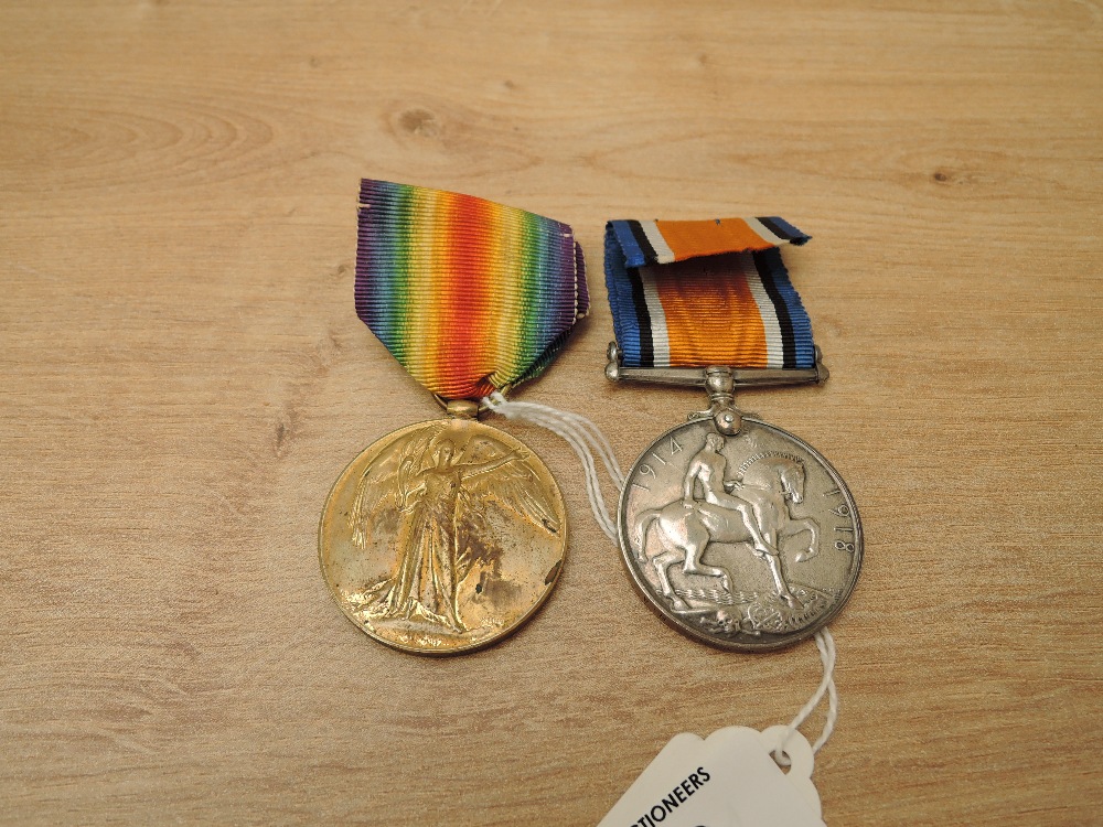 A WWI Medal Pair, War & Victory Medals to 681501 DVR.W.MOSS.R.A, both with ribbons