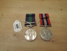 A WWII Medal Pair, George V General Service Medal with Malaya Clasp to 21017311 PTE.R.H.COLLINS.R.