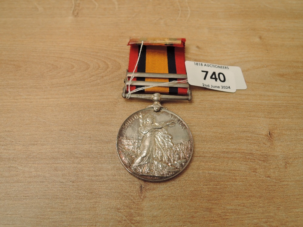 A Queen's South Africa Medal with two clasps, Tugela Heights and Relief of Ladysmith to 80867 GNR. - Image 2 of 4