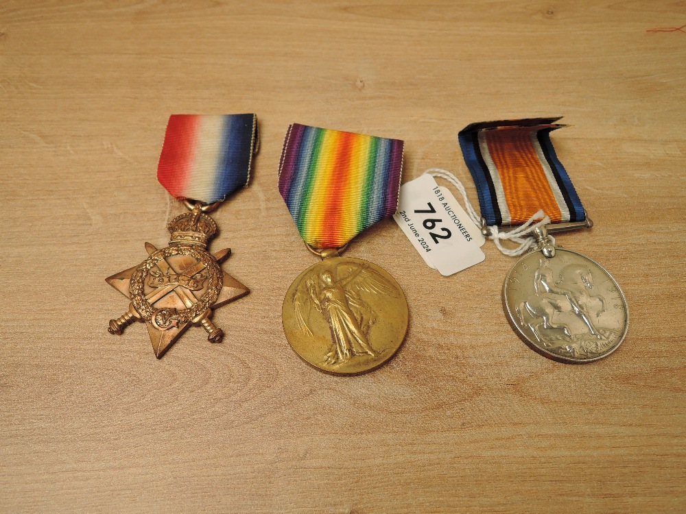 A Trio of WWI Medals to 2198 PTE.W.H.PEARSON.S.STAFF.R, 1914-15 Star, War Medal 1914-20 and