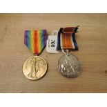 A pair of WWI Medals to 2.LIEUT.A.RIGBY, War & Victory Medals