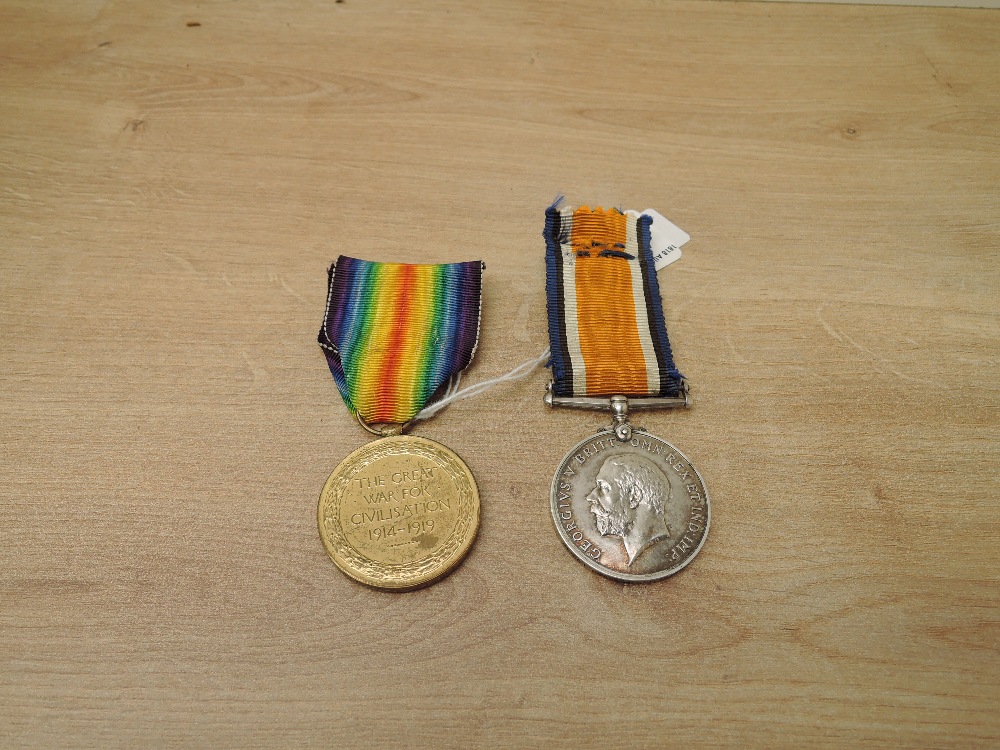 A WWI Medal Pair, War & Victory Medals to 211661 PNR R.H.GRIFFITHS.R.E, both with ribbons - Image 2 of 4