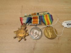 A WWI Medal Trio, 1914-15 Star, War Medal & Victory Medal to 2072 PTE.E.H.JONES.L.POOL.R, all with