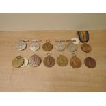 A collection of WWI Royal Artillery Medals, British War Medals to 105202 DVR.J.Riley.R.A, 119498