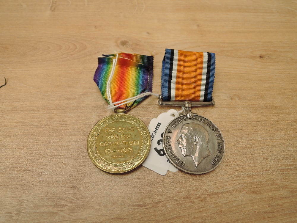 A WWI Medal Pair, War & Victory Medals to 681501 DVR.W.MOSS.R.A, both with ribbons - Image 2 of 4