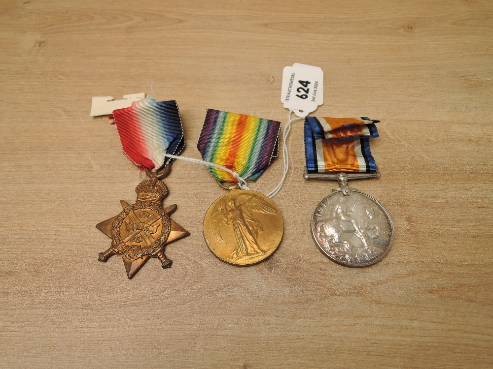 A WWI Medal Trio, 1914 Star, War Medal & Victory Medal to 7290 PTE.E.D.WILLIAMS.S.GDS, all with