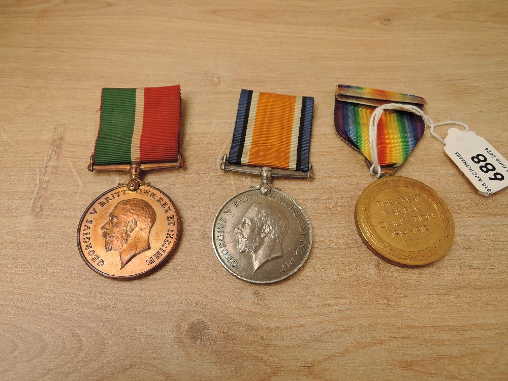 A WWI Trio, War & Victory Medals to L.H.PENDLEBURY.ASST.BUTCHER.M.F.A. and a Mercantile Marine War - Image 2 of 4