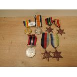 A WWI & WWII Medal Group, War & Victory to 241883 PTE.A.MADDOCK.CHES.R, 1939-45 Star, Atlantic Star,