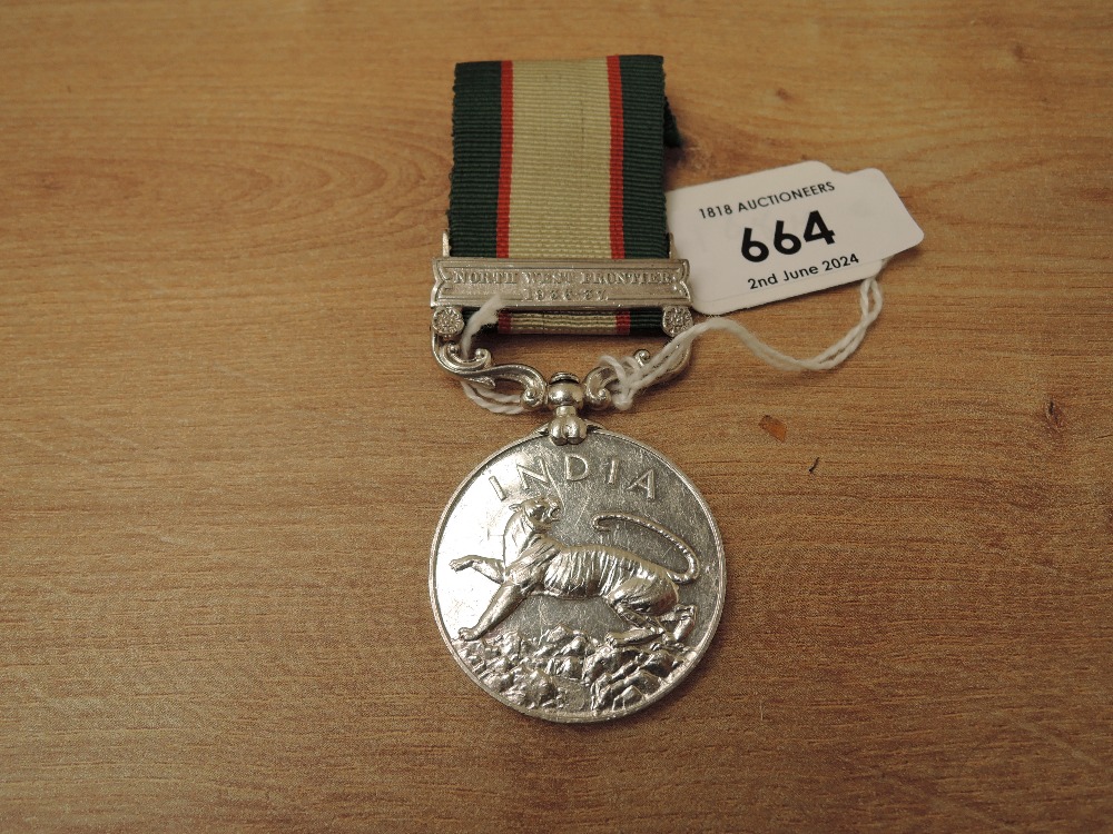 A George VI Indian General Service Medal with North West Frontier 1936-37 clasp, Calcutta Mint