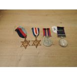 Four British Medals, George VI General Service Medal 1945-48 Palestine Clasp to 21002786 PTE.A.