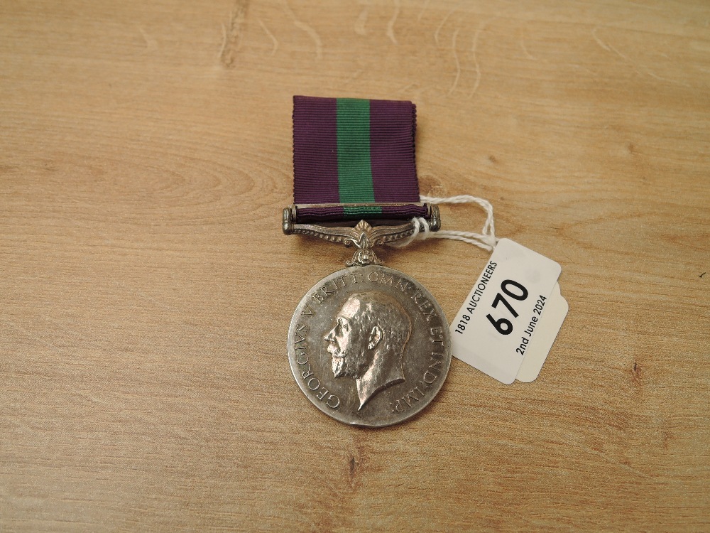 A George V British General Service Medal 1918-62, Bare Head King, Iraq clasp to 37860 SPR.L. - Image 2 of 4