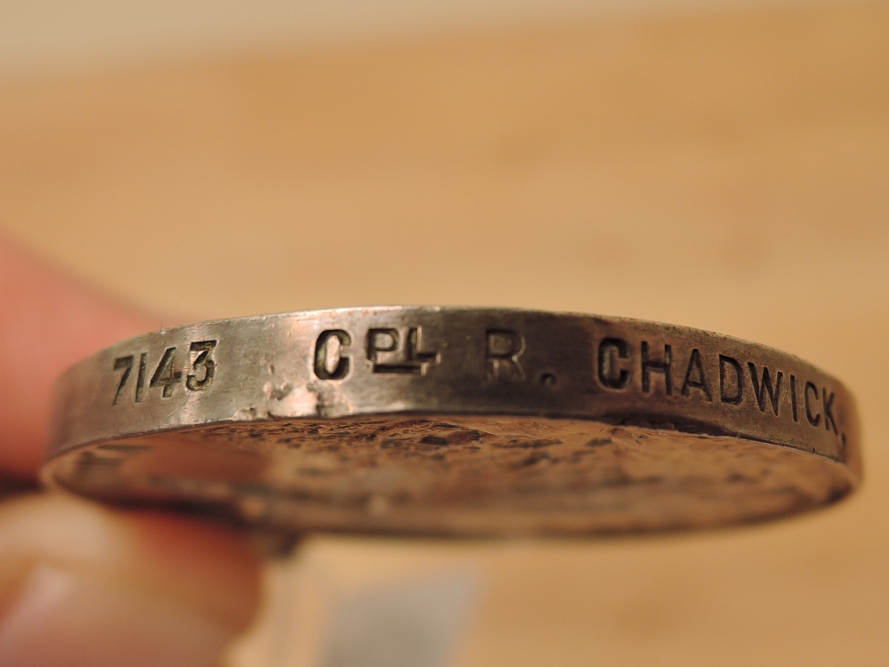 A Queen's South Africa Medal with two clasps, Natal and Orange Free State to 7143 CPL.R.Chadwick. - Image 3 of 4