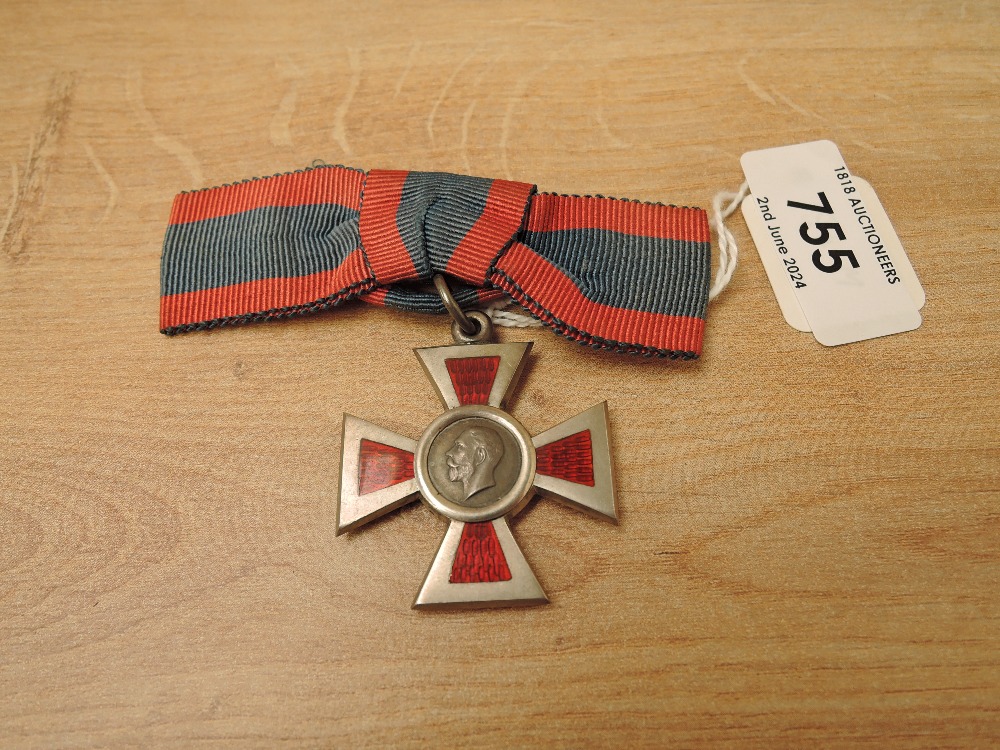 A George V Second Class Royal Red Cross Medal with Ribbon, unnamed