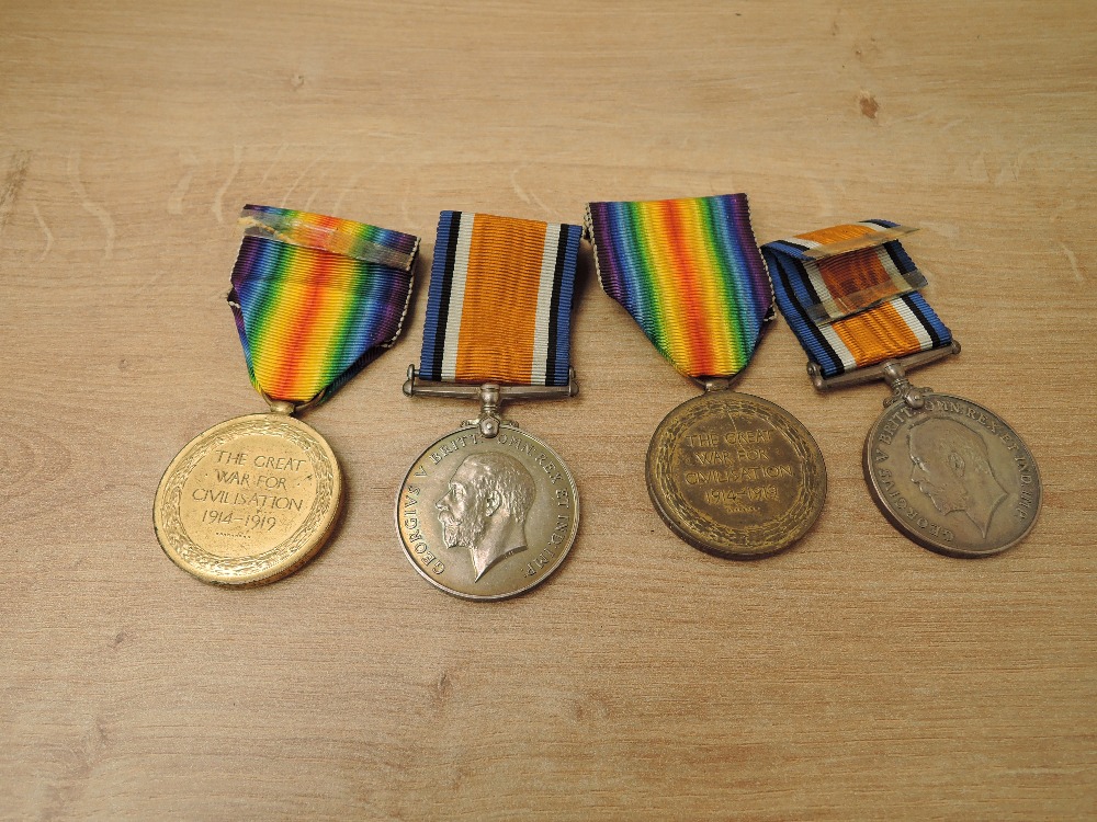 Two Pairs of WWI Medals, War & Victory Medals to 63112 PTE.A.WYLDE.L/POOL.R and 4625 PTE.A.WLYDE. - Image 2 of 6