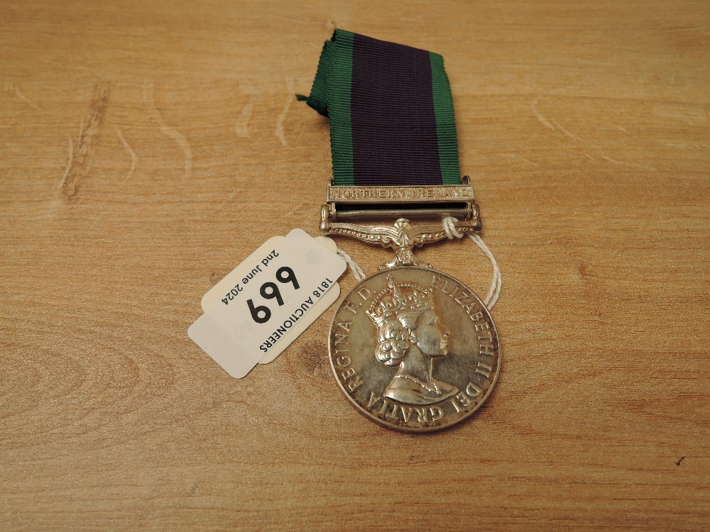 A Queen Elizabeth II British General Service Medal 1962-2007, Northern Ireland clasp to 24187930