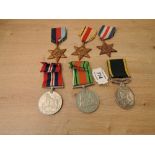 A group of Six WWII Medals to 4121985.CPL.W.L.HALEWOOD.R.A.M.C, 1939-1945 Star, Africa Star,