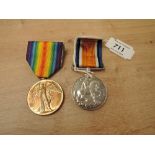 A pair of WWI Medals to LIEUT.T.L.GRIFFITH, War & Victory Medals, said to have been K.I.A 30-10-17