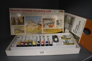 A vintage Rowney Complete Oil Painting Outfit in almost complete condition.