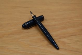 An Eversharp Doric lever fill fountain pen in dark blue having platinum Iridium pointed 14ct gold