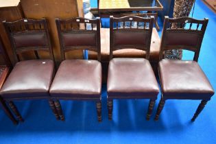 A set of four Victorian mahogany dining chairs