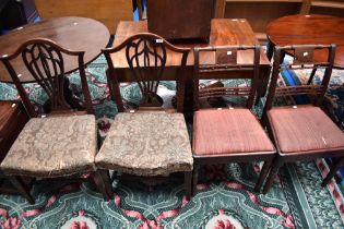 Two pairs of 19th century side chairs