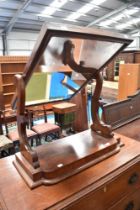 A Victorian mahogany toilet mirror of large proportions