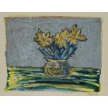 Annette Crompton (1957-2012, Swedish), mixed media, 'Still life no.2', signed to the lower right,