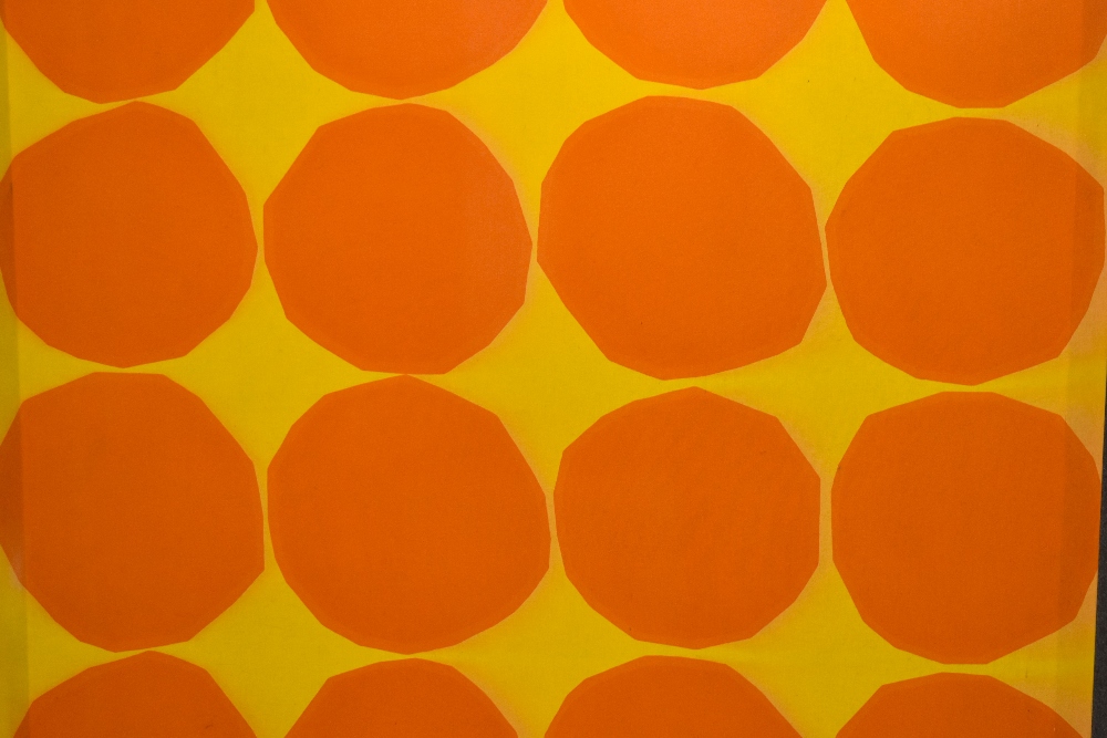 After Maija Isola (1927-2001, Finnish), textile panel, 'Kivet' variation, a retro design featuring