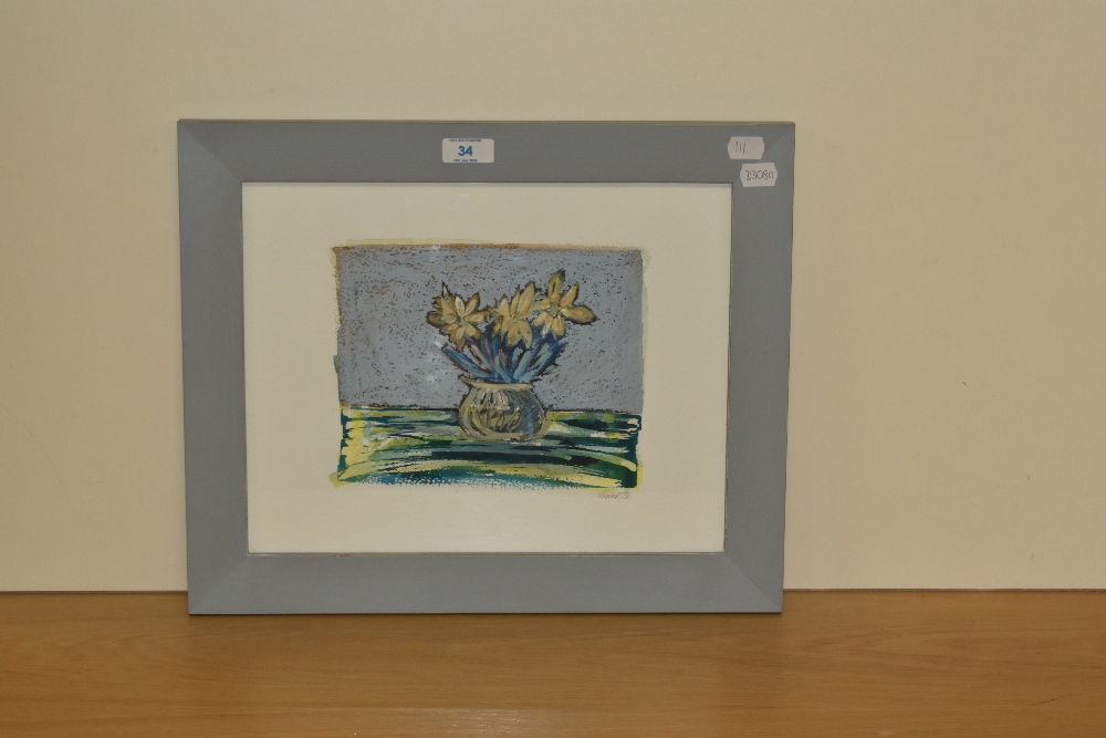 Annette Crompton (1957-2012, Swedish), mixed media, 'Still life no.2', signed to the lower right, - Image 2 of 4