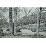 *Local Interest - Alfred Wainwright (1907-1991, British), pen and ink, 'Force Falls', Lake District,