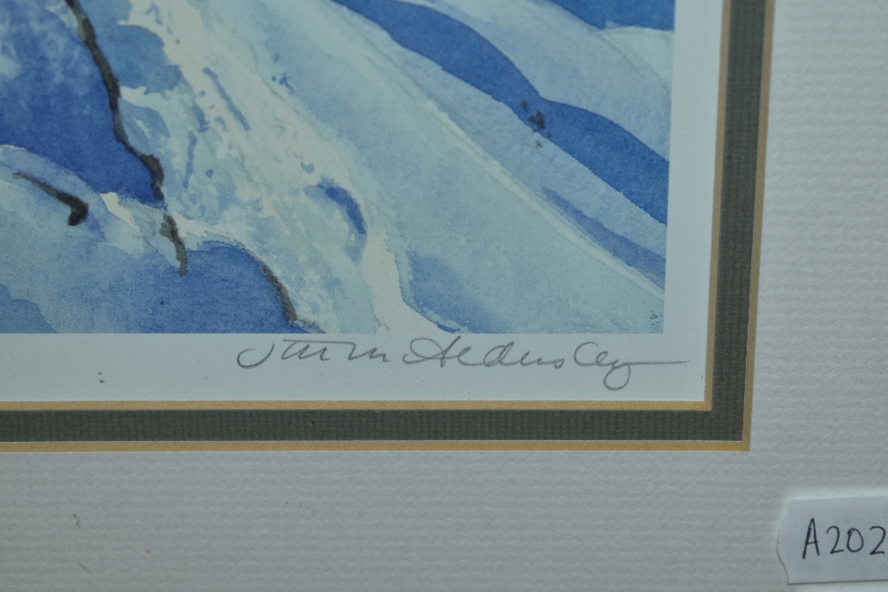 *Local Interest - After Jill Aldersley (1943-2007, British), coloured print, 'Striding Edge', Lake - Image 3 of 4