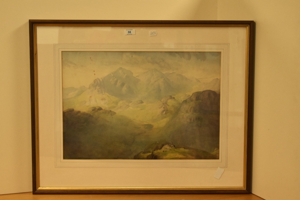 *Local Interest - Delmar Harmood Banner (1896-1983, German-British), watercolour, 'Scafell from Grey - Image 2 of 5
