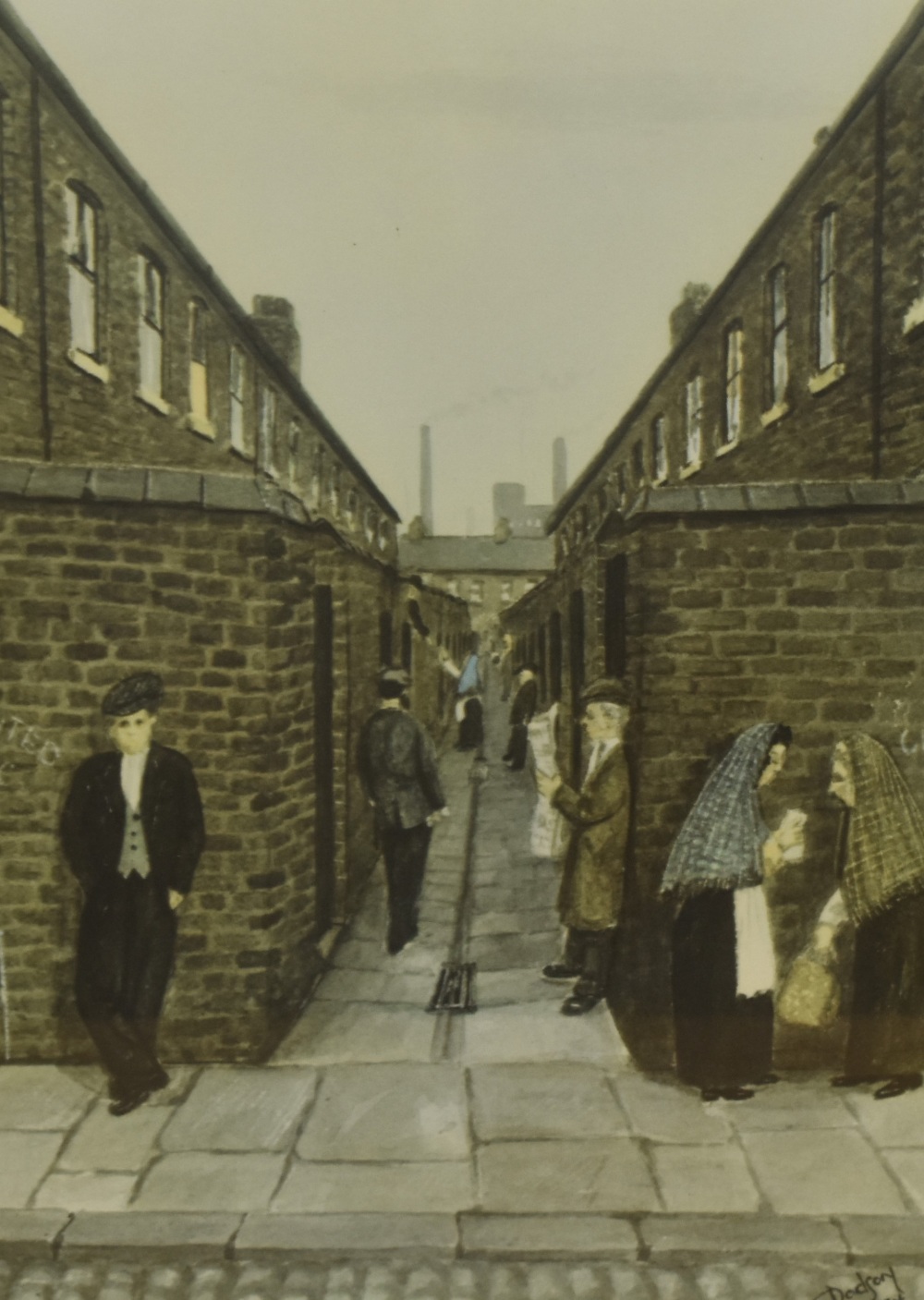 After Tom Dodson (1910-1991, British), coloured prints, Two illustrations - 'Back Street Bookie' and