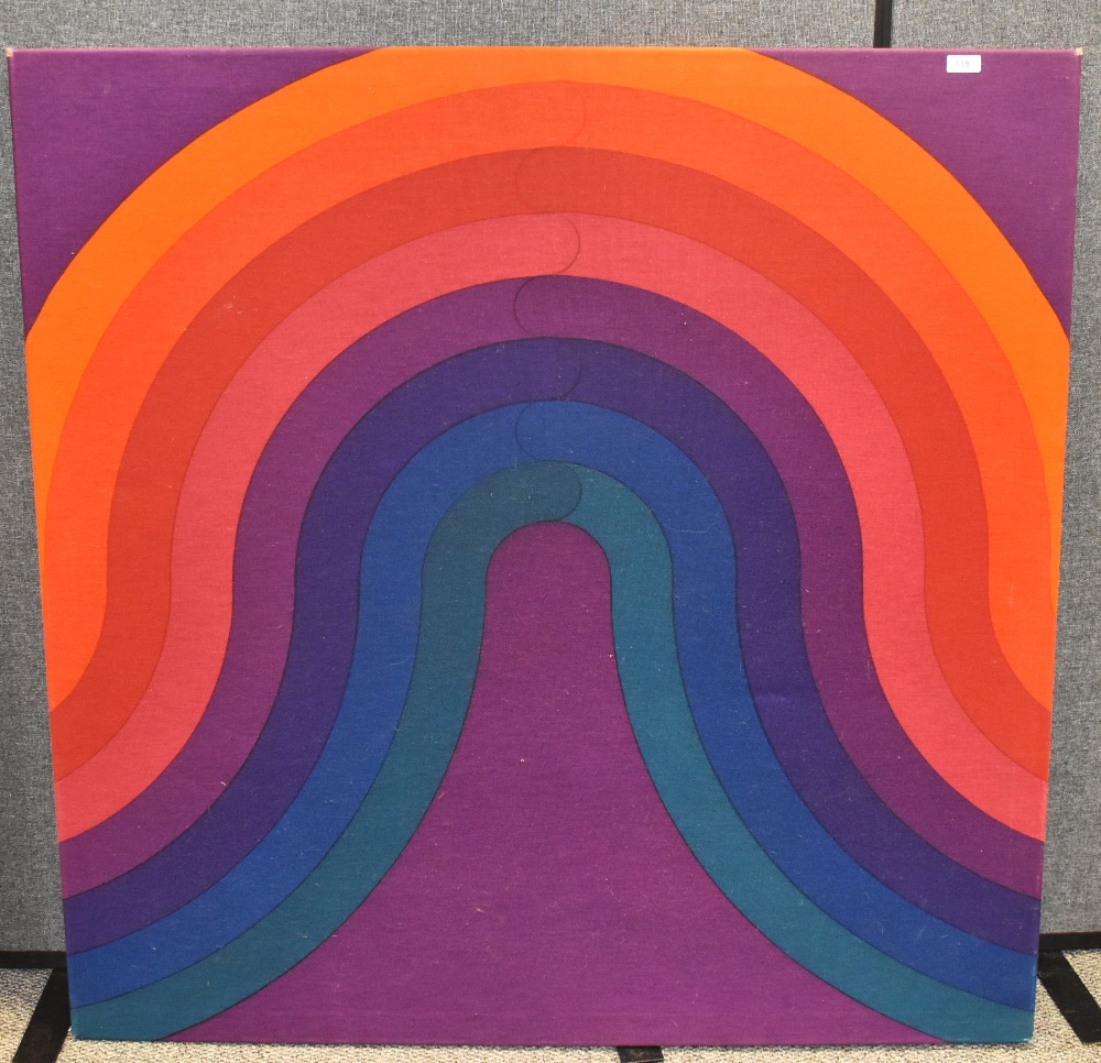 After Verner Panton (1926-1998, Danish interior design), textile panel, an undulating wave pattern - Image 2 of 2