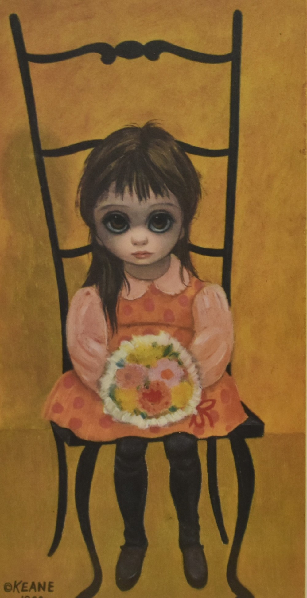After Walter Keane (1915-2000, American), coloured print, 'Waiting for Grandmother', a young girl