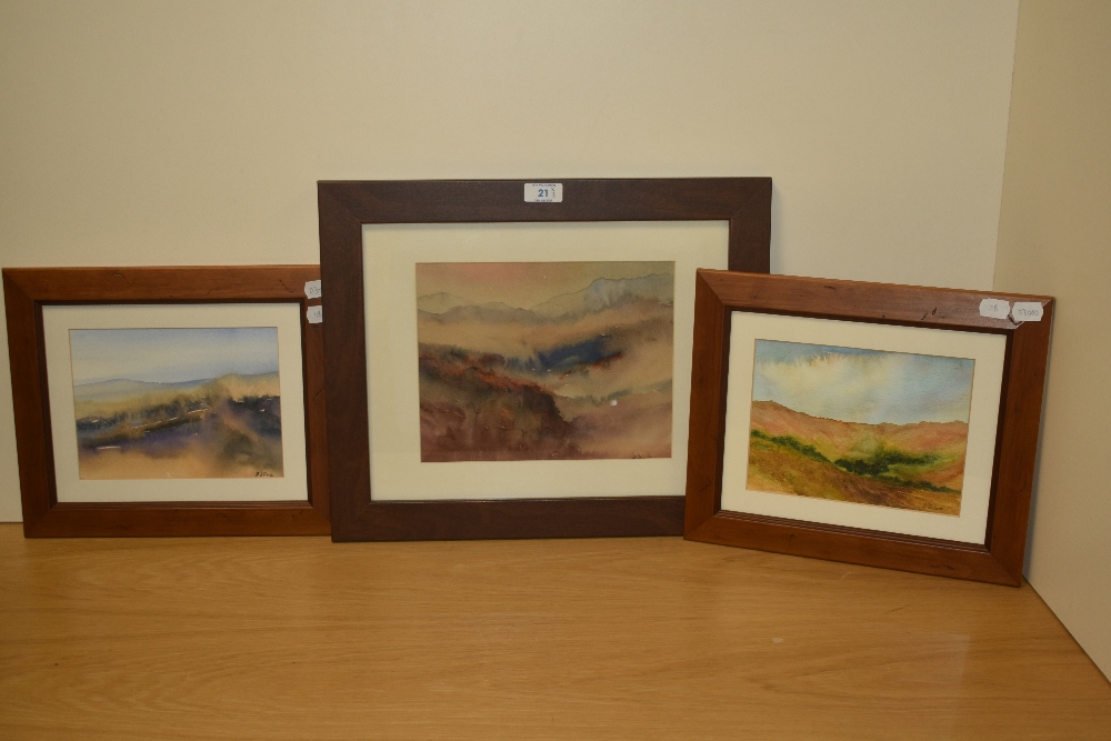 *Local Interest - Maggie d'Silva (Contemporary, British), watercolour, Three Cumbrian landscape - Image 2 of 6
