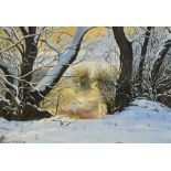 *Local Interest - Marion Bradley (b.1946, British), oil on board, A winter Lakeland landscape in low