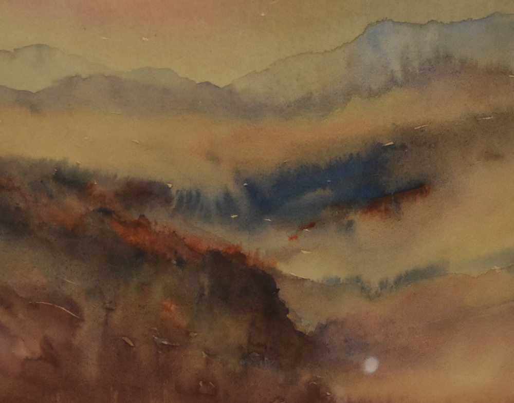 *Local Interest - Maggie d'Silva (Contemporary, British), watercolour, Three Cumbrian landscape