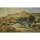 Sydney Scott (19th/20th Century, British), watercolour, 'Rustie Bridge', a countryside landscape