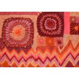 Kit Nicol (20th Century), embroidery, A mid-20th Century stitched panel of geometric design with