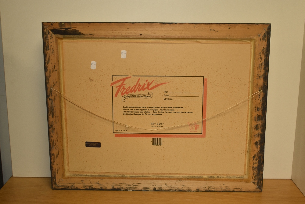 M.Williams (20th Century), oil on board, A winter landscape with cottage beside a river, signed to - Image 4 of 4