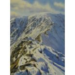 *Local Interest - After Jill Aldersley (1943-2007, British), coloured print, 'Striding Edge', Lake