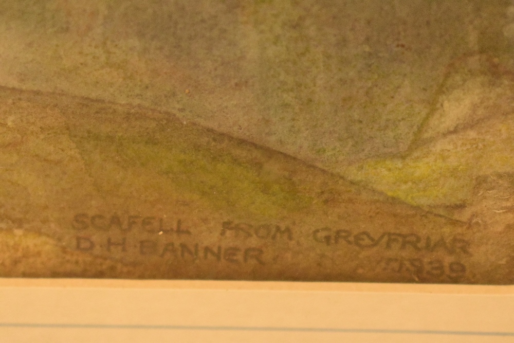 *Local Interest - Delmar Harmood Banner (1896-1983, German-British), watercolour, 'Scafell from Grey - Image 3 of 5